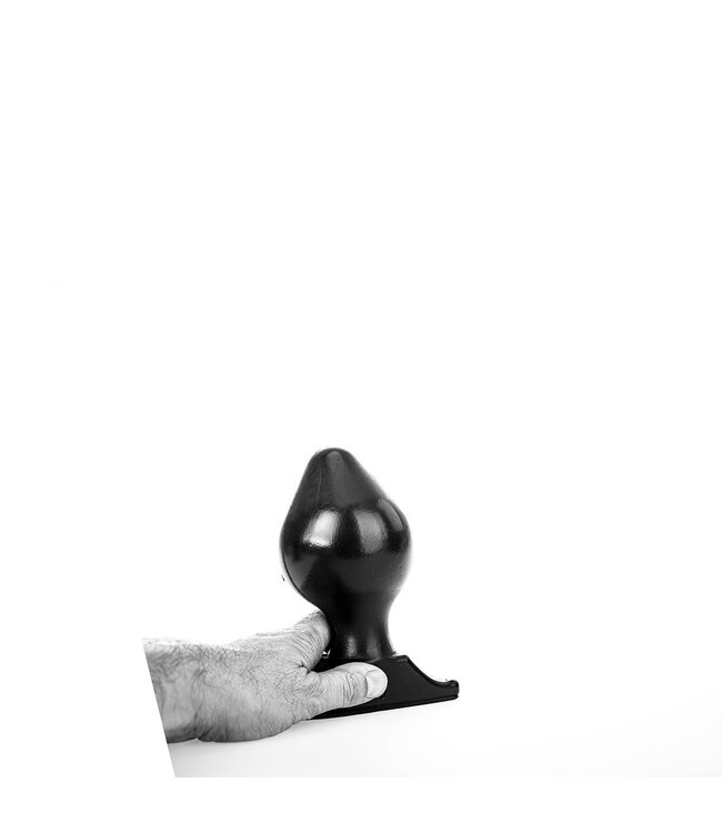 All Black Soft 17 cm Butt Plug - Black, Red & Blue, Ø 8.8 cm, Easy to Clean
