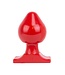 All Black Soft & Supple Butt Plug 19cm - Black, Red & Blue, Max 10.8cm Diameter