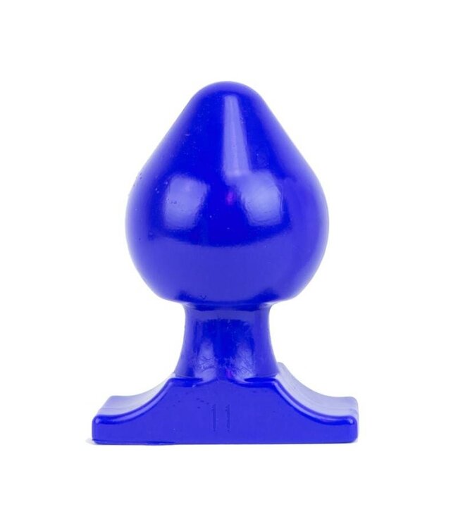 All Black Soft & Supple Butt Plug 19cm - Black, Red & Blue, Max 10.8cm Diameter