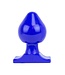 All Black Soft & Supple Butt Plug 19cm - Black, Red & Blue, Max 10.8cm Diameter