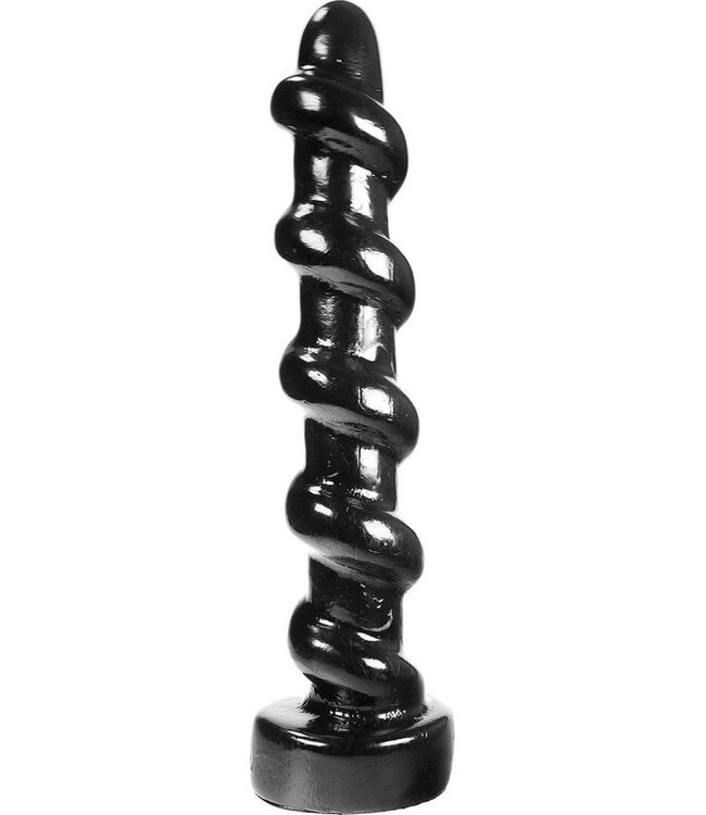 Dark Crystal 33 cm Black Giant Anal Dildo - Flexible Dark Crystal Vinyl, Waterproof