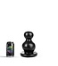 Dark Crystal Zwarte Flexible Buttplug 20 cm Met Bobbels Waterdicht En Hypoallergeen PVC