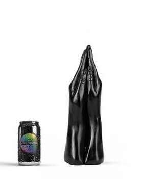 Dark Crystal Dark Crystal Zwarte Flexibele Dubbele Fist Dildo 32 Cm Veilig PVC