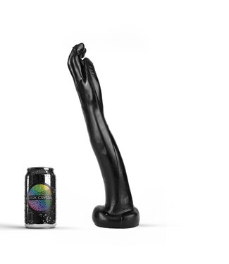 Dark Crystal Dark Crystal Flexibele Zwarte Fist Dildo 36,5 cm Waterdicht Zonder Weekmakers