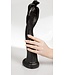 Dark Crystal Dark Crystal Flexibele Zwarte Fist Dildo 36,5 cm Waterdicht Zonder Weekmakers