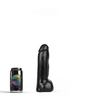 Dark Crystal Flexibele Zwarte Realistische Dildo 22,5 cm Waterdicht Hypoallergeen PVC