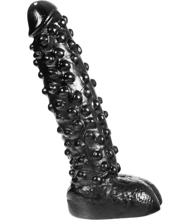 Dark Crystal Dark Crystal 28cm Black Dildo - Waterproof, Textured & Flexible