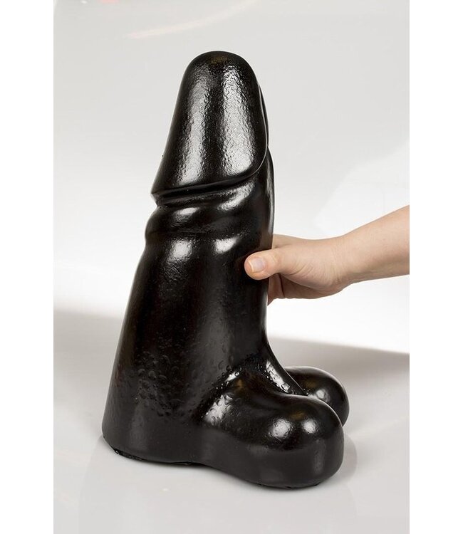 Dark Crystal Dark Crystal Zwarte Flexibele Dildo XXL 35 cm Hypoallergeen PVC