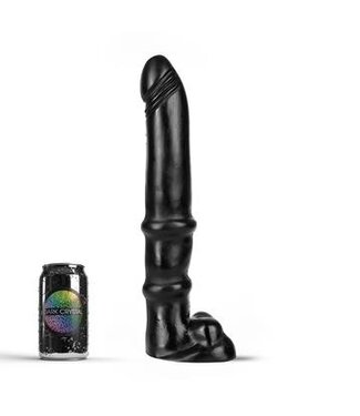Dark Crystal Dark Crystal Zwarte Flexibele Dildo XXL 37 cm Met Unieke Obstakels