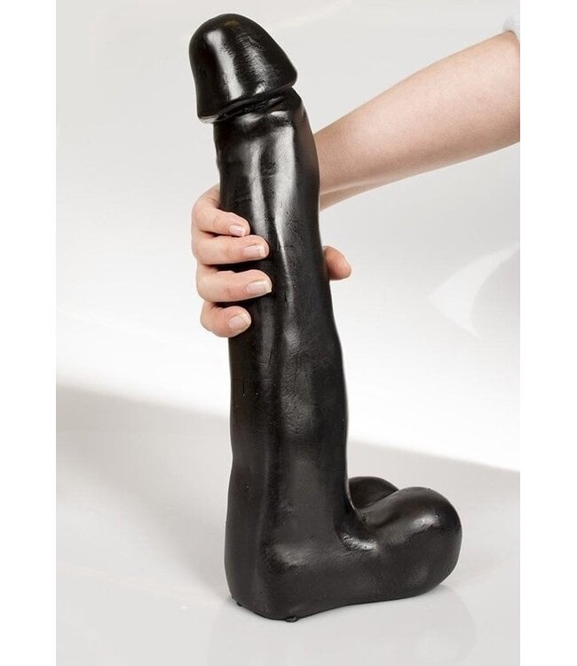 Dark Crystal Dark Crystal Flexibele Zwarte Dildo XXL 39 cm – Waterdicht & Weekmakervrij