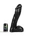 Dark Crystal Black Giant Dildo XXL 38 cm - Flexible Dark Crystal Vinyl