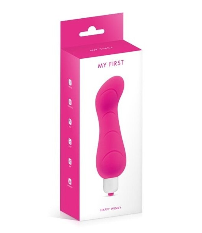 My First My First Eco Siliconen Vibrator Met 7 Vibratiemodi En Verwijderbare Huls