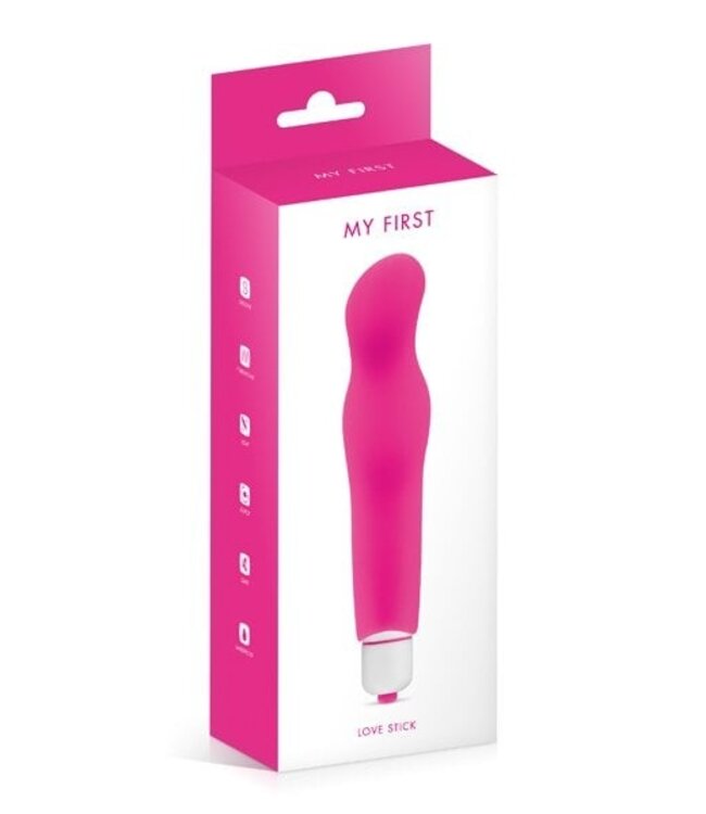 My First Eco Siliconen Love Stick Vibrator Met 7 Trillingsmodi En Afneembare Huls