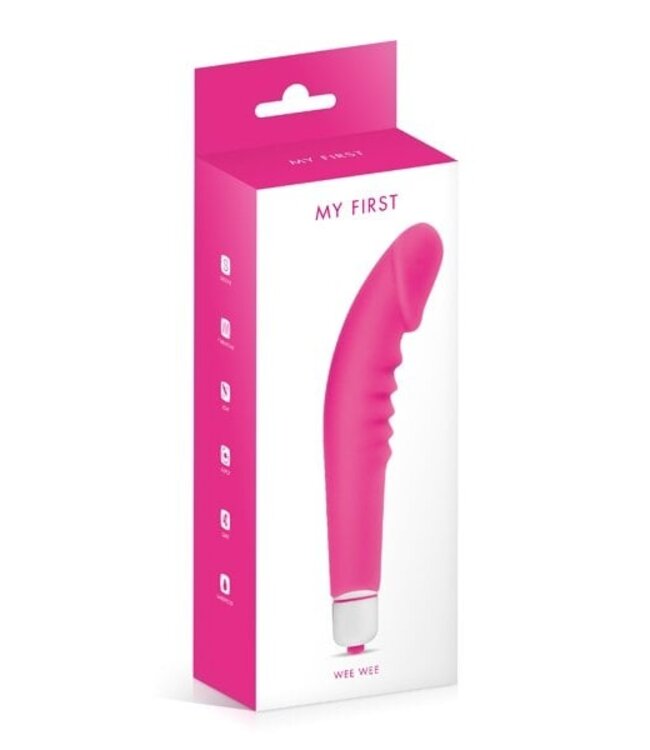 My First Eco Silicone Wee Wee Vibrator Voor Vrouwelijke Intimiteit Met 7 Vibratiemodi