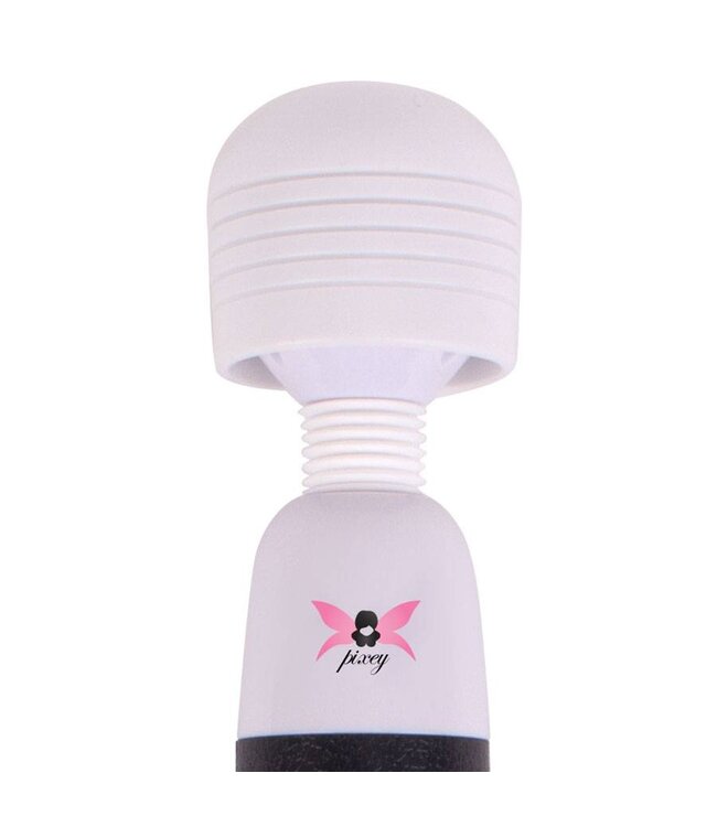 Pixey Multispeed Wand Vibrator Met Siliconen Kop En 8000 RPM Zwart