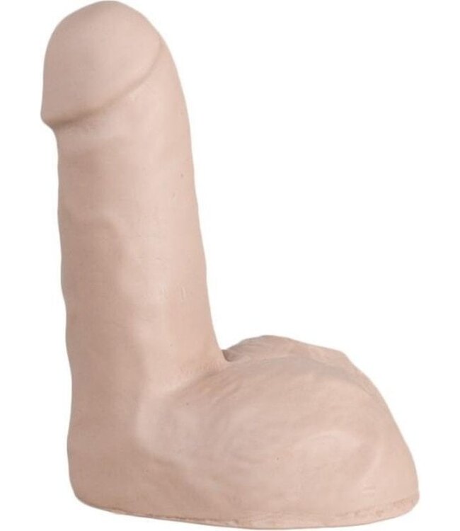 515 Line Dildo 12,5 cm Realistisch Met Scrotum PVC Veilig En Geurloos Vlees Of Zwart