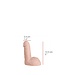 515 Line Dildo 12,5 cm Realistisch Met Scrotum PVC Veilig En Geurloos Vlees Of Zwart