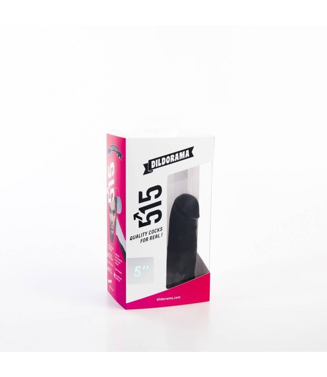 515 Line Dildo 12,5 cm Realistisch Met Scrotum PVC Veilig En Geurloos Vlees Of Zwart