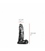 515 Line Realistische Dildo 15,5 cm - Latexvrij, Ftalaatvrij, PVC Veilig, Vlees & Zwart