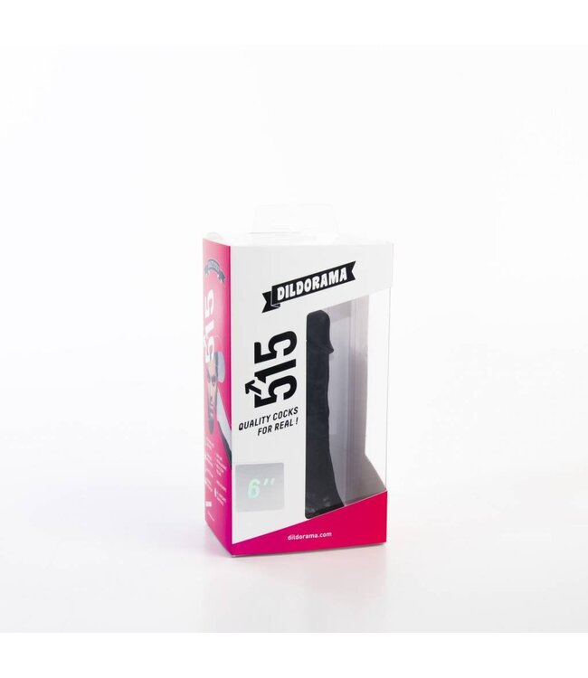 515 Line Realistische Dildo 15,5 cm - Latexvrij, Ftalaatvrij, PVC Veilig, Vlees & Zwart