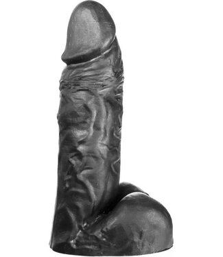 515 Line Realistische Dildo 16 cm Ftalatenvrij Vlees/Zwart Met Scrotum 100% PVC