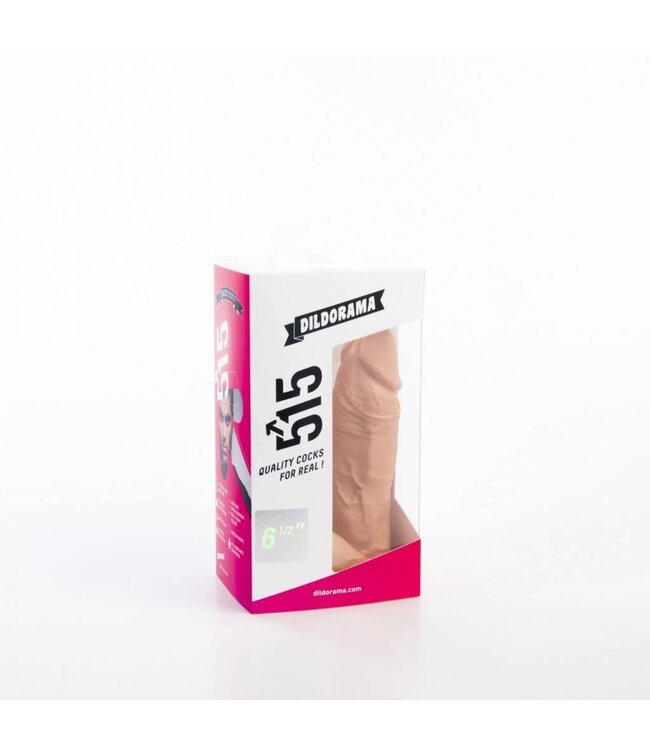 515 Line Realistische Dildo 16 cm Ftalatenvrij Vlees/Zwart Met Scrotum 100% PVC