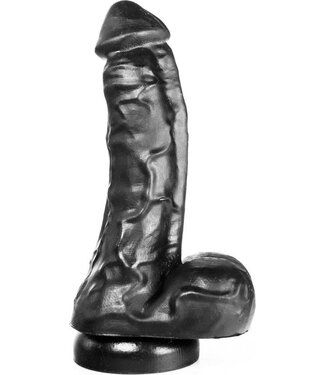 515 Line 18 cm Dildo with Suction Cup - Flesh & Black, Safe PVC, Easy Clean