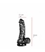 515 Line 18 cm Dildo with Suction Cup - Flesh & Black, Safe PVC, Easy Clean