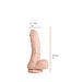 515 Line 18 cm Dildo with Suction Cup - Flesh & Black, Safe PVC, Easy Clean