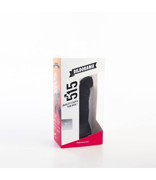 515 Line PVC Dildo Met Sterke Zuignap 18 cm | Vlees & Zwart, Ftalaatvrij Veilig