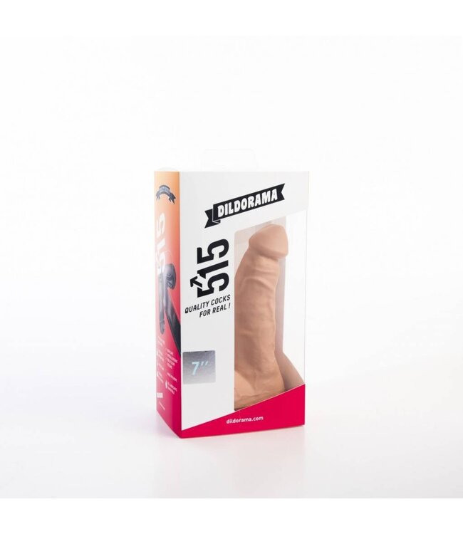515 Line PVC Dildo Met Sterke Zuignap 18 cm | Vlees & Zwart, Ftalaatvrij Veilig