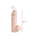 515 Line Sturdy 20.5 cm Dildo with Suction Cup - Flesh & Black, Phthalate-Free