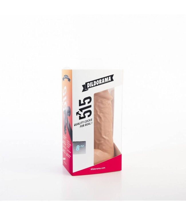 515 Line Dildo Met Zuignap 20,5 cm x 5,6 cm - Veilig Pvc, Verrijdbaar Op Glad Oppervlak