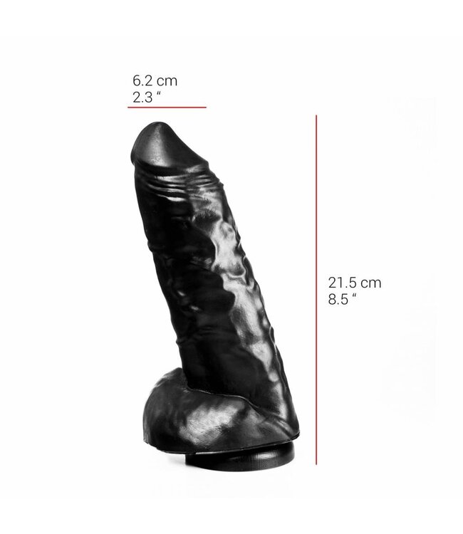 515 Line Dildo Met Zuignap 21,5 cm – Latexvrij, Vlees Of Zwart, 515 Line