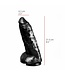 515 Line Dildo Met Zuignap 21,5 cm – Latexvrij, Vlees Of Zwart, 515 Line