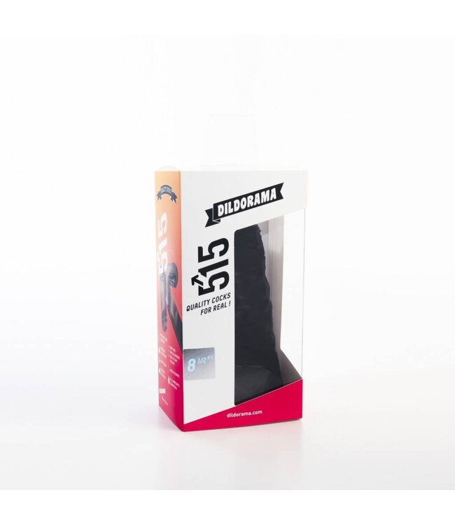 515 Line Dildo Met Zuignap 21,5 cm – Latexvrij, Vlees Of Zwart, 515 Line
