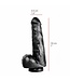 515 Line Erregender Dildo 18 cm mit starkem Saugnapf | Hautfarben & Schwarz