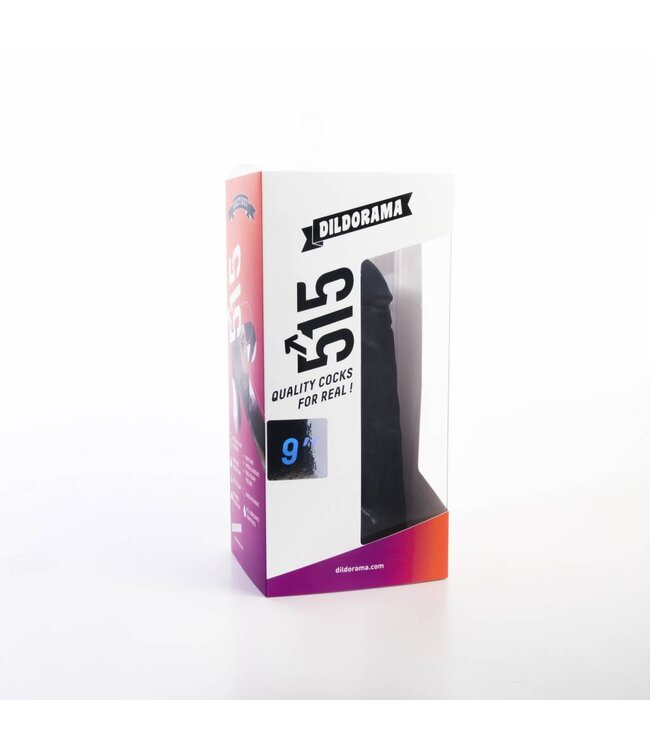 515 Line Dildo 18 cm Zuignap Vlees & Zwart | Veilig PVC Ftalatenvrij Europa