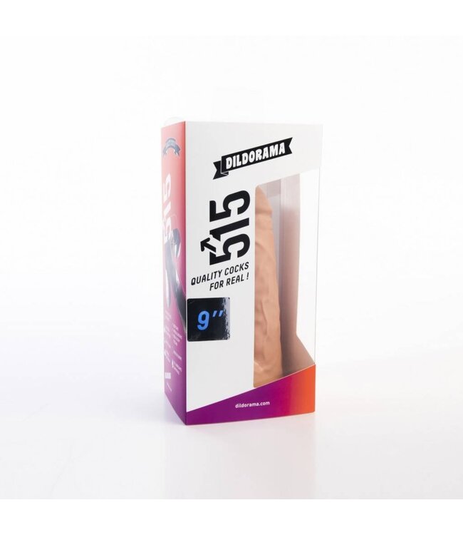 515 Line 18 cm Suction Cup Dildo - Flesh & Black, Safe PVC, Easy Clean