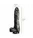 515 Line Dildo 19 cm Met Sterke Zuignap | PVC Veilig, Ftalatenvrij, Vlees & Zwart