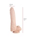 515 Line 19 cm Suction Cup Dildo - Flesh & Black, PVC, Safe & Easy to Clean