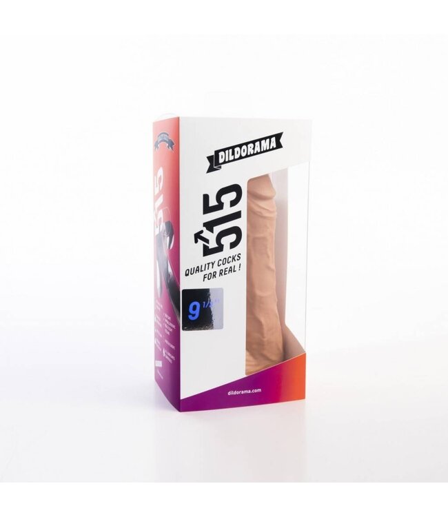 515 Line Dildo 19 cm Met Sterke Zuignap | PVC Veilig, Ftalatenvrij, Vlees & Zwart