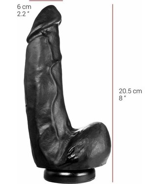 515 Line Hochwertiger Dildo mit Saugnapf – 20,5 cm in Schwarz und Hautfarbe