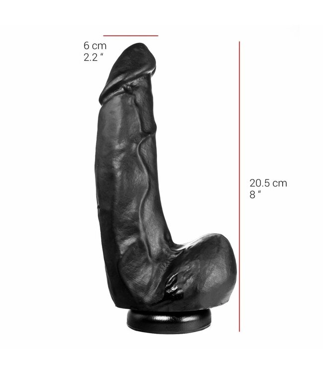 515 Line High-Quality 20.5 cm Dildo with Suction Cup - Black & Flesh Colors
