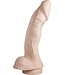 515 Line Dildo Met Zuignap 21,5 cm In Vlees En Zwart, Veilig PVC, EU-Productie