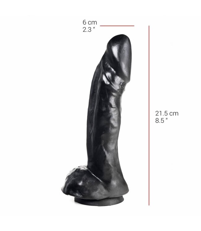 515 Line Vielseitiger Dildo 21,5 cm mit Saugnapf – Hautfarben & Schwarz, PVC-frei