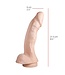 515 Line Dildo Met Zuignap 21,5 cm In Vlees En Zwart, Veilig PVC, EU-Productie