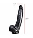 515 Line Dildo 28 cm mit starkem Saugnapf – Hautfarbe & Schwarz, sicherer PVC
