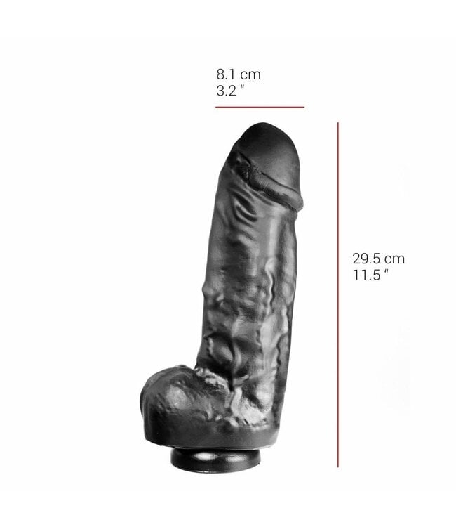 515 Line Realistische Dildo 29,5 cm Met Sterke Zuignap In Vlees Of Zwart PVC