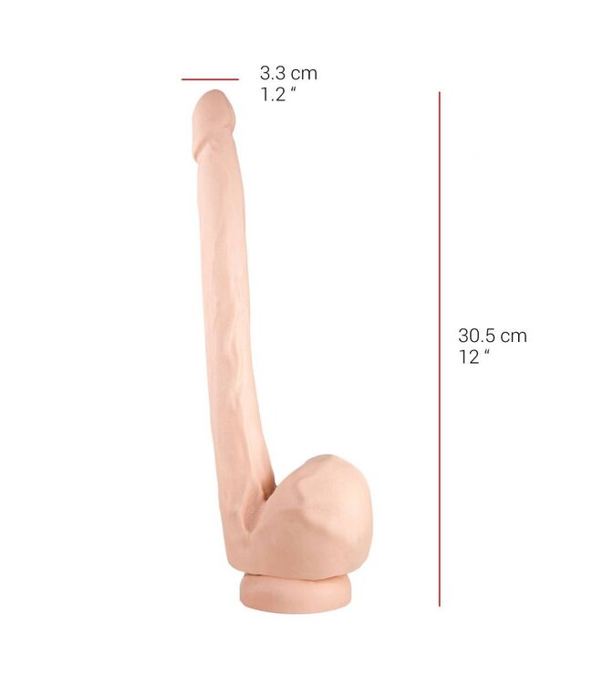 515 Line Vielseitiger Dildo mit Saugnapf – Hautfarben oder Schwarz, 32 cm, PVC-sicher